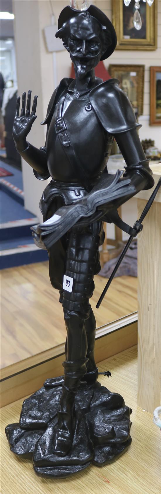 An iron figure Don Quixote